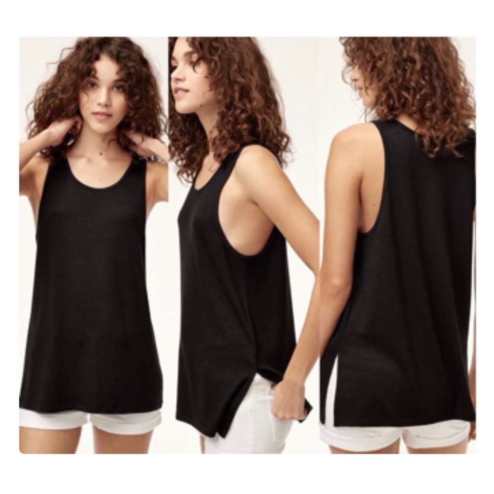 ❤️HP❤️Aritzia Wilfred Free Marled Grey Ornella Top - Picture 2 of 5